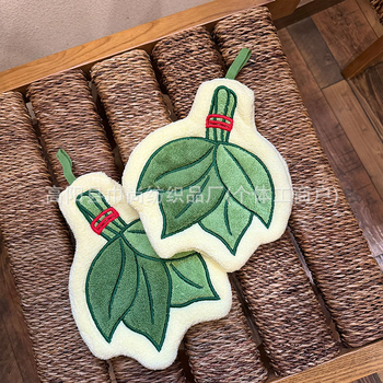 Prosop de mână cu motif frunză de grapefruit, fleece coral, fir 150D, greutate 30–50 g, personalizare prin cusătură și imprimare