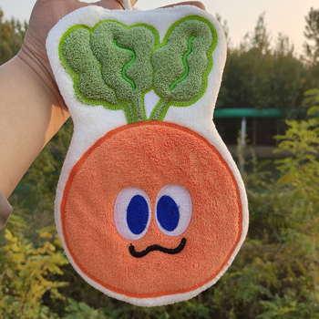 Prosop de mână din fleece coral, brodat, 150D, 30–50 g, personalizabil