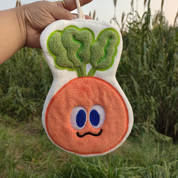 Prosop de mână din fleece coral, brodat, 150D, 30–50 g, personalizabil