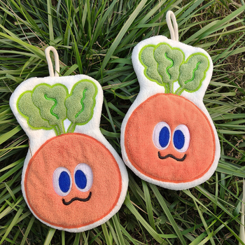 Prosop de mână din fleece coral, brodat, 150D, 30–50 g, personalizabil