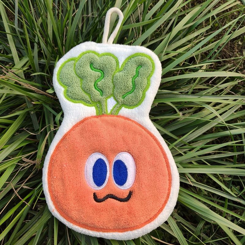 Prosop de mână din fleece coral, brodat, 150D, 30–50 g, personalizabil