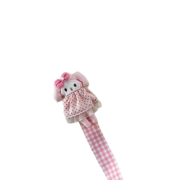 Ručni platneni organizator za ukosnice u obliku lutke, s motivom melodije