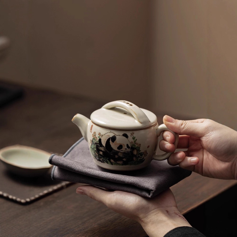 Dvostrano upijajući ručnik za čaj za čajnik i šalice, keramički dodaci u kineskom stilu, marka Xingpin Ceramics, logo otisnut, pakiranje u papirnatu kutiju