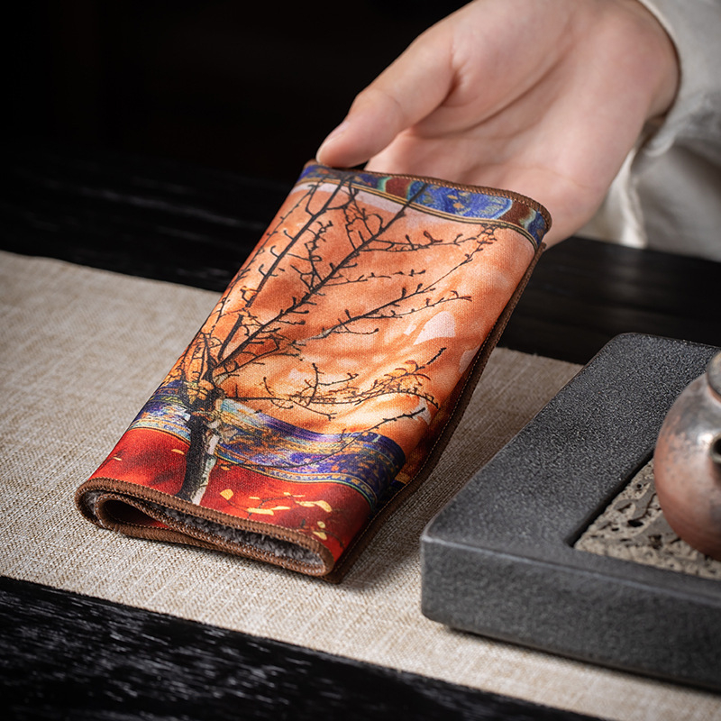 Modesty utierka na čaj z látky, potlač loga, čínskeho štýlu, vydanie 2024