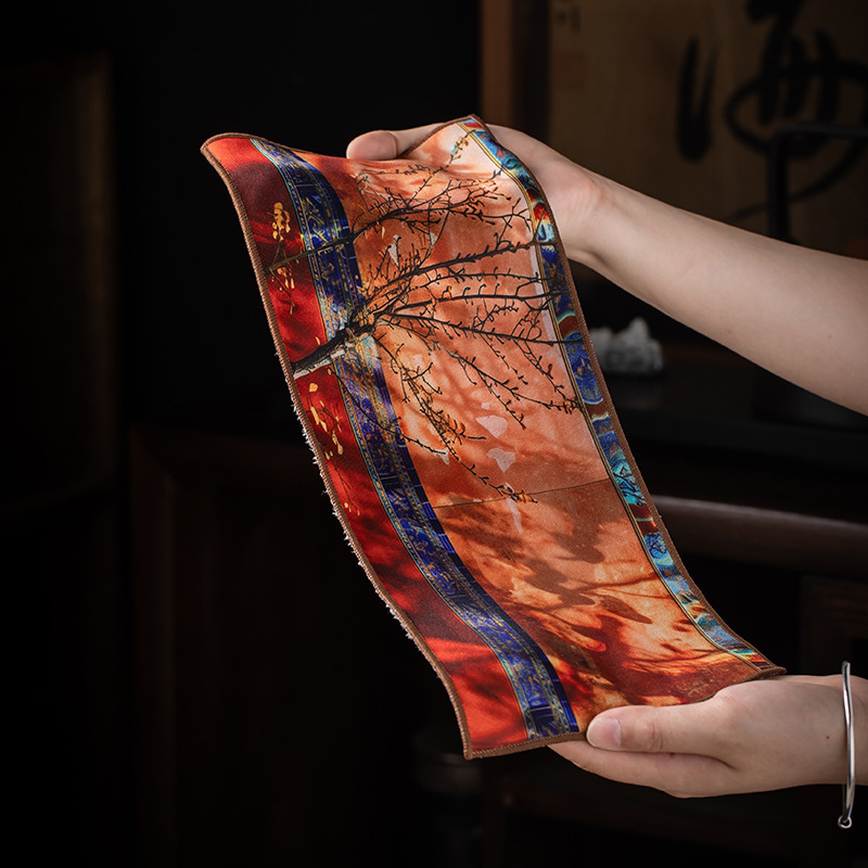 Modesty utierka na čaj z látky, potlač loga, čínskeho štýlu, vydanie 2024