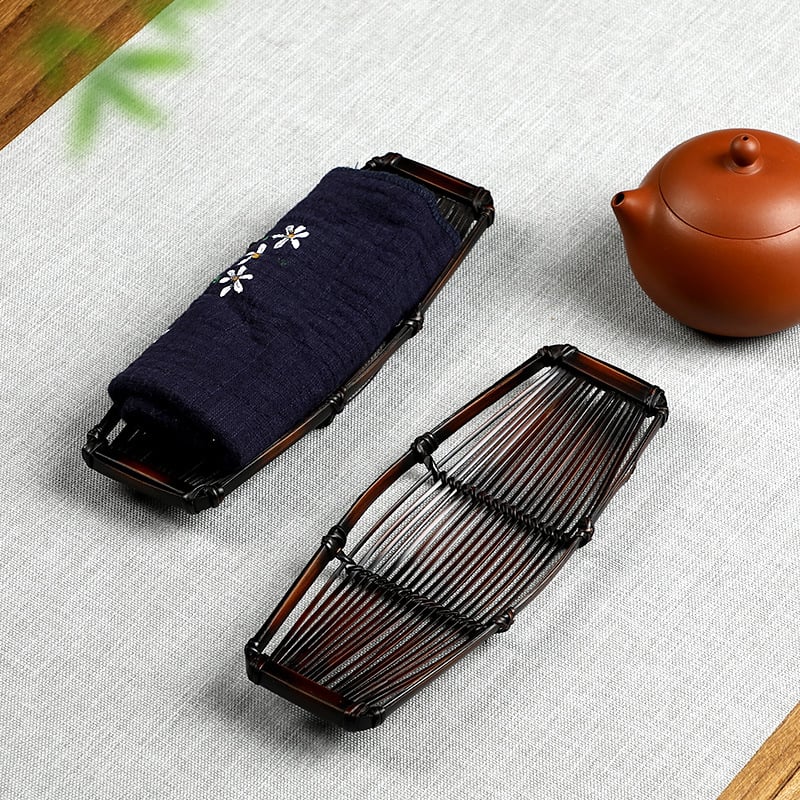 Lakirani držač za čajnu krpu od bambusa i posuda za grickalice – japanski stil, kineski stil, pribor za čajnu ceremoniju