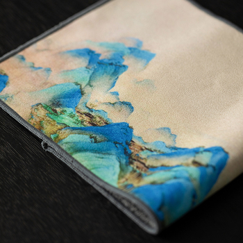 Peach White Dvostruka krpa za čaj – Upijajuća platnена krpa, Logo otisnut