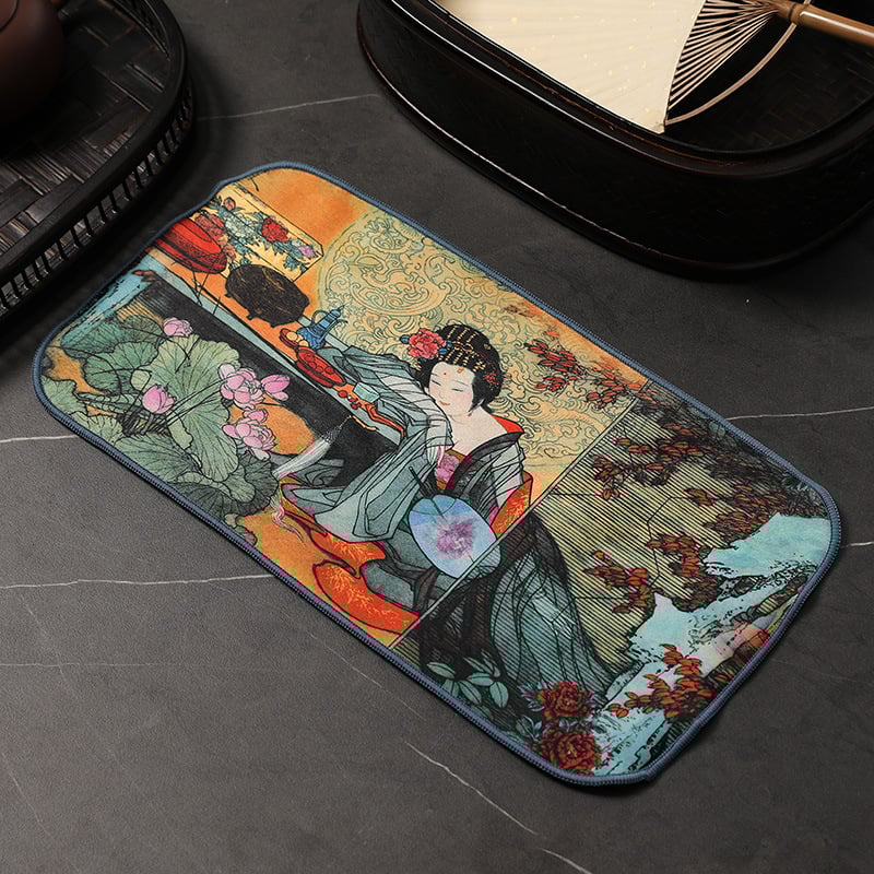 Čajna krpa, materijal: vlakna, podrijetlo: Dehua, stil: National Tide, s tiskanim logom