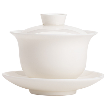 Keramička čajna zdjela s poklopcem - s tri talenta, set za čaj, moderan minimalistički dizajn, XB-0298