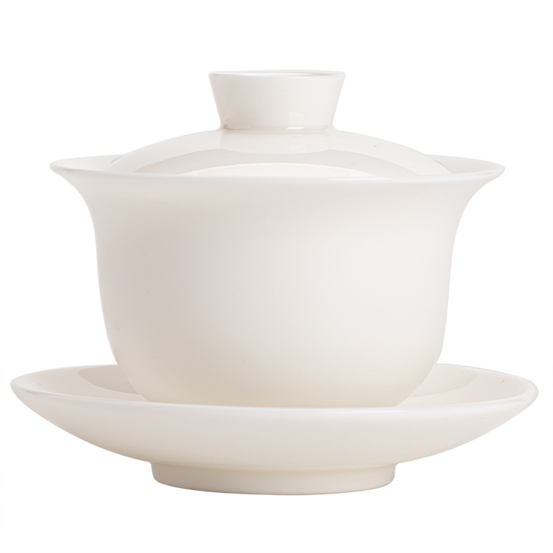 Keramička čajna zdjela s poklopcem - s tri talenta, set za čaj, moderan minimalistički dizajn, XB-0298