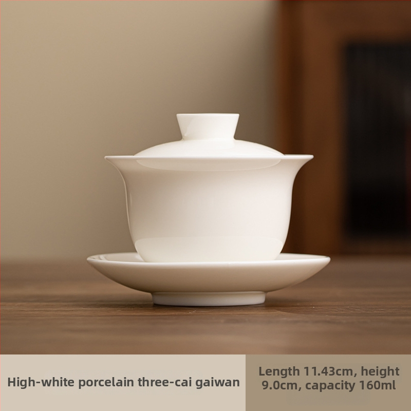 Keramická pokrytá miska na čaj so tromi talentmi - čajový set, moderný minimalistický dizajn, XB-0298