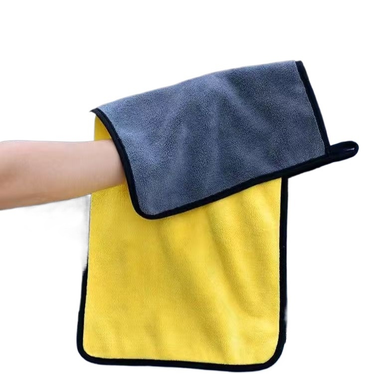 Πετσέτα καθαρισμού αυτοκινήτου με παχύτερο σχεδιασμό, από υπερλεπτές ίνες, απορροφητική, χωρίς χνούδι, μεγάλη για τον καθαρισμό εσωτερικών γυαλιών/καθρεφτών