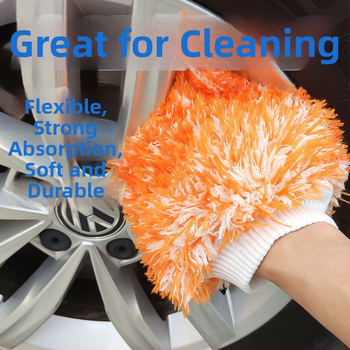 Rukavice na čistenie auta s dvojstranným hrubým Chenille – vlna, snehová kefa, Powerful Factory