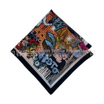 Αθλητικό κασκόλ για το κεφάλι με graffiti στυλ ψηφιακή εκτύπωση, 100% βαμβάκι, τετράγωνο μαντήλι για εξωτερική χρήση, εκτύπωση λογότυπου (100% βαμβάκι; graffiti ψηφιακή εκτύπωση; τετράγωνο μαντήλι; εξωτερική χρήση; εκτύπωση λογότυπου)