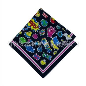 Αθλητικό κασκόλ για το κεφάλι με graffiti στυλ ψηφιακή εκτύπωση, 100% βαμβάκι, τετράγωνο μαντήλι για εξωτερική χρήση, εκτύπωση λογότυπου (100% βαμβάκι; graffiti ψηφιακή εκτύπωση; τετράγωνο μαντήλι; εξωτερική χρήση; εκτύπωση λογότυπου)