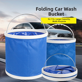 Găleată pliabilă pentru spălarea mașinii – portabilă, pentru exterior, din Oxford, Lanbowang, personalizabilă cu etichetă privată.