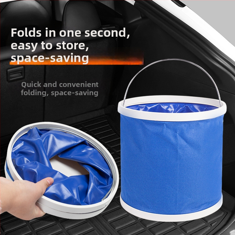 Găleată pliabilă pentru spălarea mașinii – portabilă, pentru exterior, din Oxford, Lanbowang, personalizabilă cu etichetă privată.