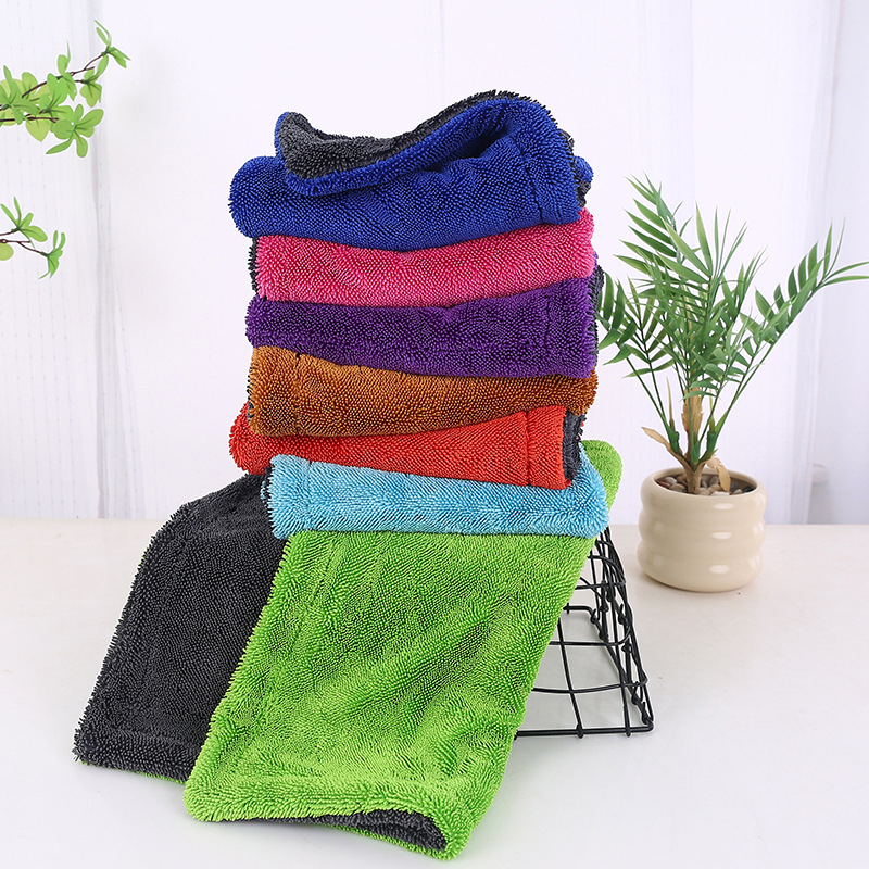 Prosop auto din microfibră, țesătură torsadată dublu fațetată, absorbant la apă și eliminare a petelor, 1200 g, Hengxiang, multifuncțional