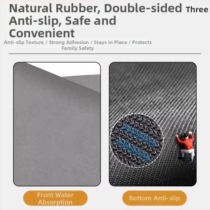 Dijatomitna podloga za kupaonicu – brzo se suši, vodootporna, protuklizna; jednostavan moderni stil; jednobojni uzorak