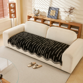 Husă pentru pernă de canapea Chenille pentru canapea sectională | Material: Chenille; Potrivit pentru canapea sectională; Stil: minimalist, model dantelat