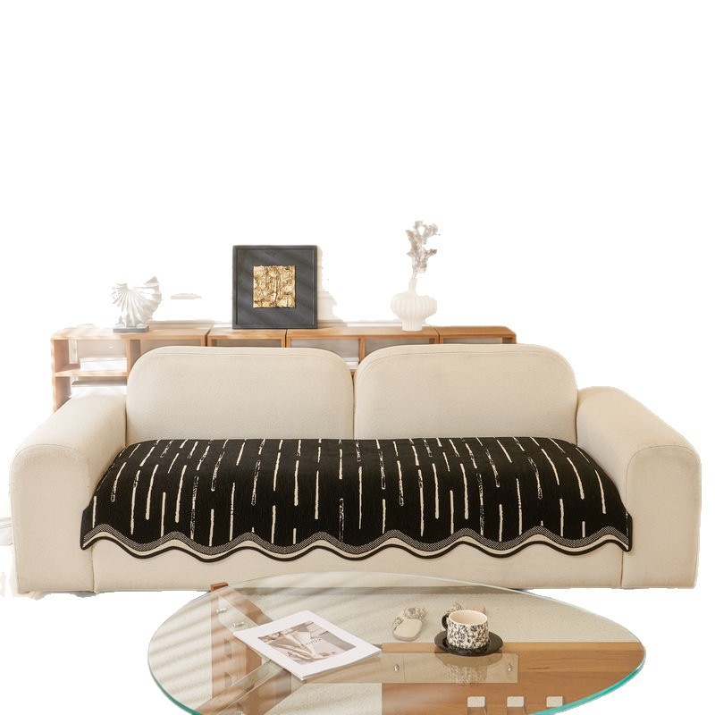 Husă pentru pernă de canapea Chenille pentru canapea sectională | Material: Chenille; Potrivit pentru canapea sectională; Stil: minimalist, model dantelat