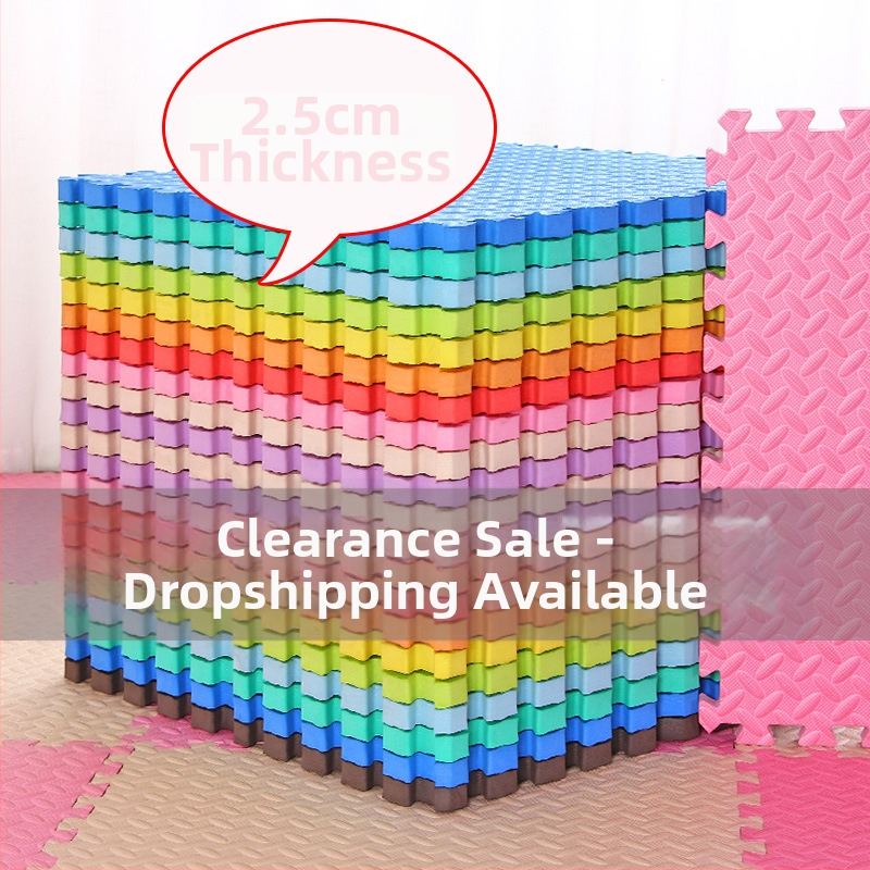 Detská puzzle podlahová matrica z EVA peny, štvorcový tvar, hrúbka 2,5 cm, čistenie vodou, do obývačky