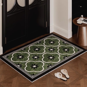 Covor de intrare din PVC, design Silk-Loop, formă pătrată, model geometric, personalizabil