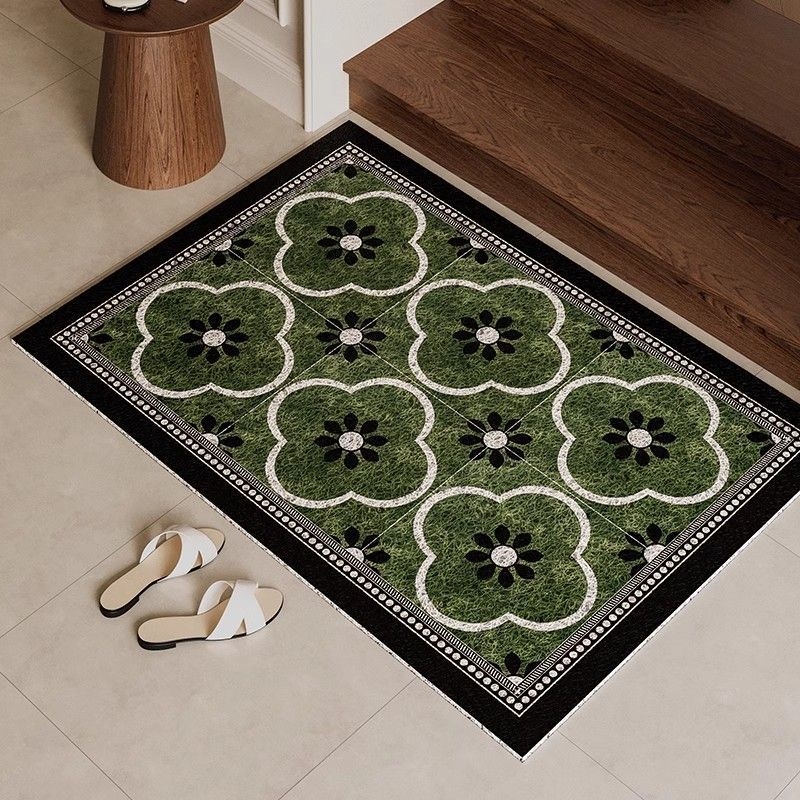 Covor de intrare din PVC, design Silk-Loop, formă pătrată, model geometric, personalizabil