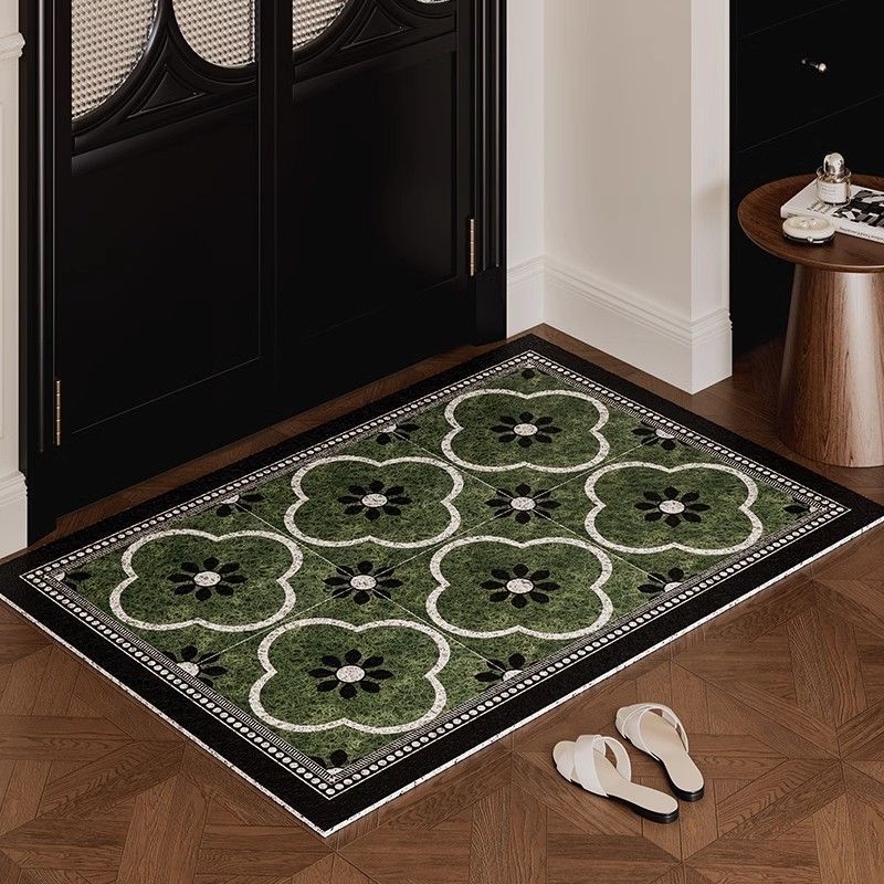 Covor de intrare din PVC, design Silk-Loop, formă pătrată, model geometric, personalizabil