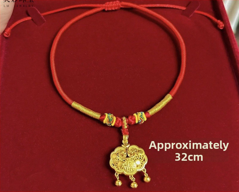 Detské náhrdelníky z nite, ručne pletený, etnický štýl, golierový reťaz, predĺženie 11 cm a viac