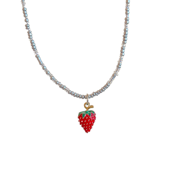 Dječja ogrlica s perlicama u cartoon stilu, kuglični lanac, s privjeskom, za uzrast 3-6 godina