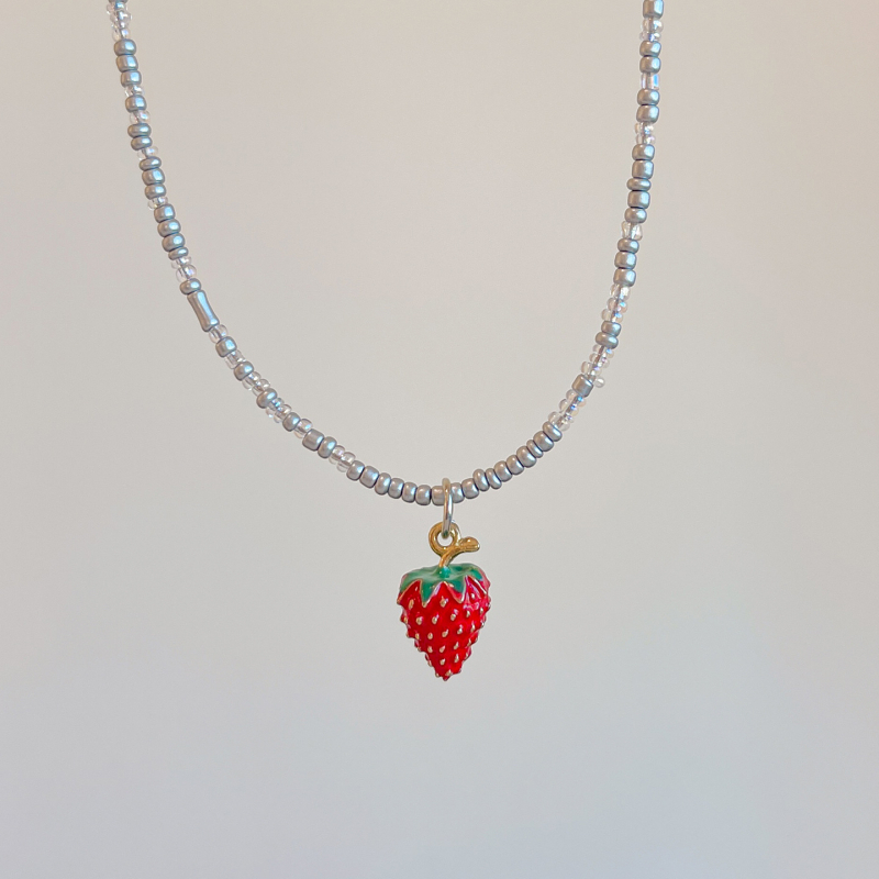 Dječja ogrlica s perlicama u cartoon stilu, kuglični lanac, s privjeskom, za uzrast 3-6 godina