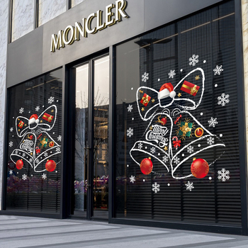 Autocolant PVC ful de zăpadă de Crăciun – stil desen animat, adeziv electrostatic, 1 bucată