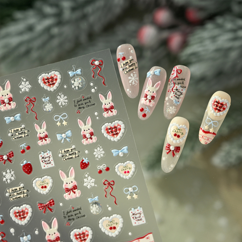 Tensor küünekunst kleepsud – ultraõhukesed ja märkamatud, lihtne stiil; mustrid: tähetud taevas, liblikad, nelja punkti täht