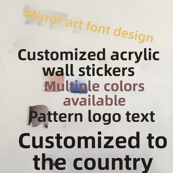 Autocolant de perete 3D din acril cu font, text, antistatice, impermeabil, set de peste 5 bucăți