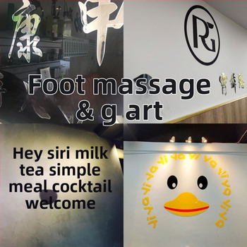 Autocolant de perete 3D din acril cu font, text, antistatice, impermeabil, set de peste 5 bucăți