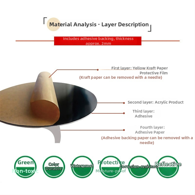 Autocolant de perete 3D din acril cu font, text, antistatice, impermeabil, set de peste 5 bucăți