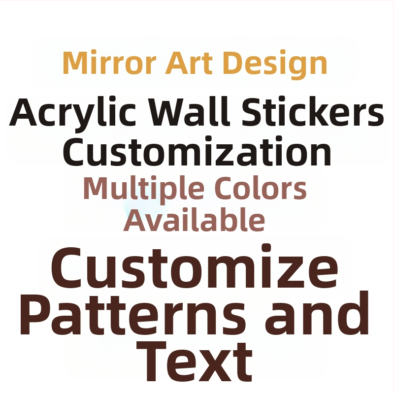 Autocolant de perete 3D din acril cu font, text, antistatice, impermeabil, set de peste 5 bucăți