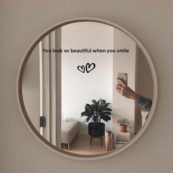 Nástenna samolepka PVC, vodotesná, textový citát: 'You Look Good When You Smile' - jeden kus, vhodné do obývačky, spálne, študovne, reštaurácie, vstupu, komerčných priestorov