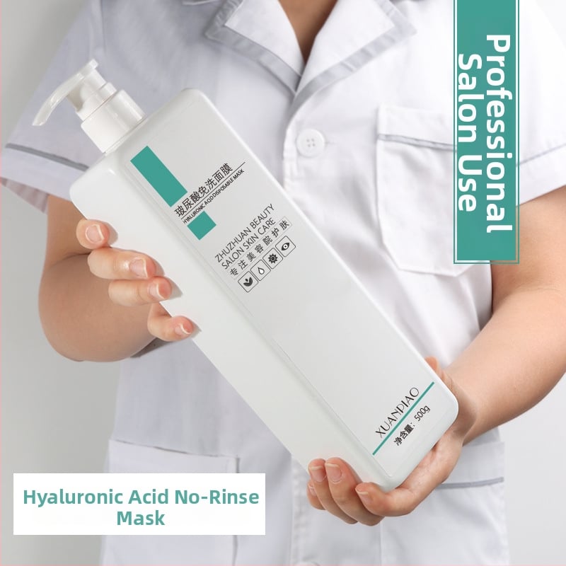 Маска за лице с хиалуронова киселина без изплакване – нощна, крем-гел маска, 500 ml, хидратира и подхранва