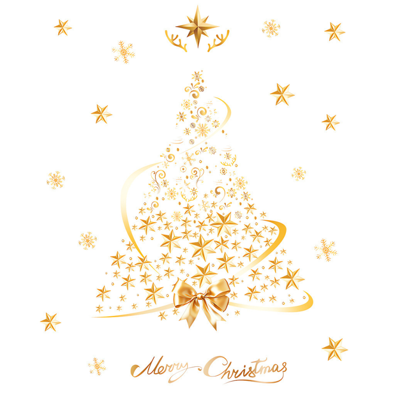 Akrilne staklene naljepnice za Božićno drvce, elektrostaticko prianjanje, 1 komad, pogodno za dnevni boravak, spavaću sobu, ured, vanjske prostore