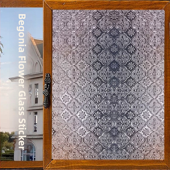 Film za zaštitu privatnosti prozora, PVC, samoljepljiv, geometrijski uzorak, kineski stil, za dnevni boravak