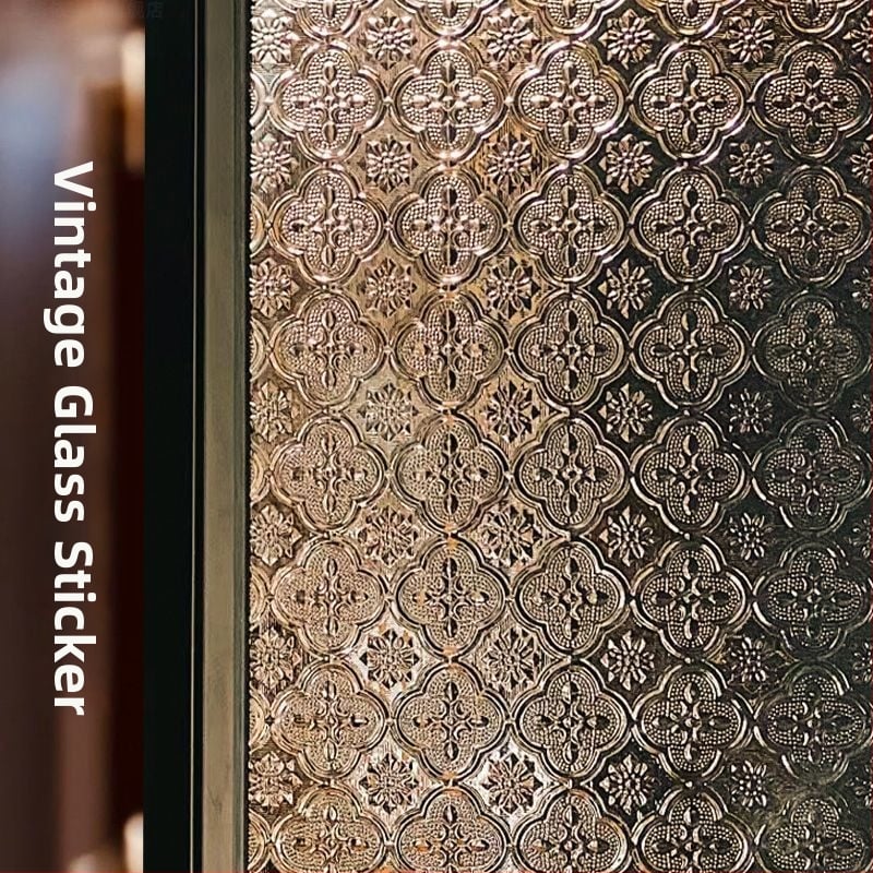 Film za zaštitu privatnosti prozora, PVC, samoljepljiv, geometrijski uzorak, kineski stil, za dnevni boravak