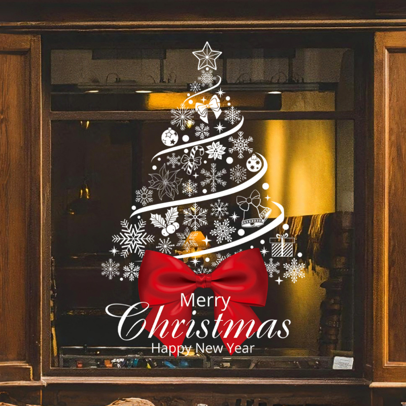 Autocolant PVC pentru uși de sticlă, model fulg de zăpadă, 1 bucată, autocolant decorativ pentru perete, stil modern minimalist