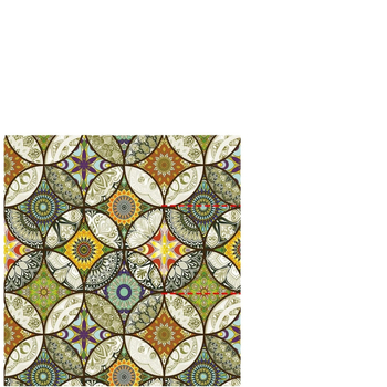 Film mat pentru sticlă, intimitate - PVC, adeziv electrostatic, model circular, stil modern minimalist, pentru baie