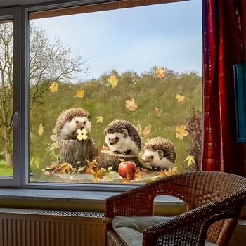 Autocolant electrostatic pentru fereastră – Motiv animal, 1 bucată, PVC, impermeabil, potrivit pentru living, dormitor și hol, stil desen animat, design plat
