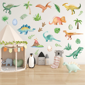 Set stickere PVC pentru perete – animale drăguțe din pădure, stil acuarelă – 5+ bucăți – rezistente la apă, decorațiuni decorative pentru living, dormitor, birou
