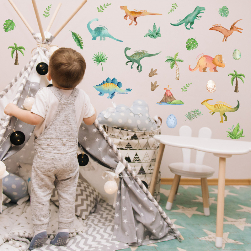 Set stickere PVC pentru perete – animale drăguțe din pădure, stil acuarelă – 5+ bucăți – rezistente la apă, decorațiuni decorative pentru living, dormitor, birou