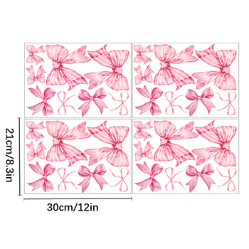 Set de autocolante decorative pentru perete – PVC, model monocrom, 4 bucăți, pentru living și dormitor, stil modern minimalist