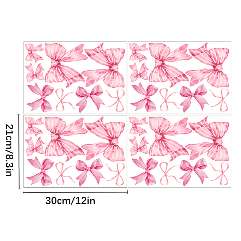 Set de autocolante decorative pentru perete – PVC, model monocrom, 4 bucăți, pentru living și dormitor, stil modern minimalist